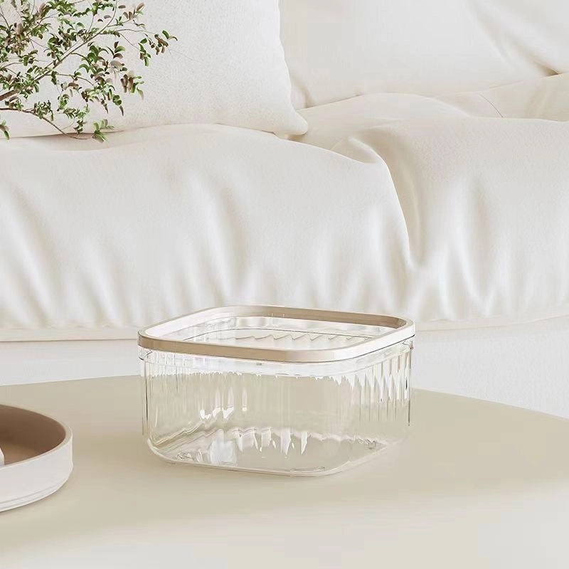 Push-Open Mini Desktop Trash Can Transparent Small Table Paper Bin for Bedroom Office Home Use|Home & Living>Storage & Organization>Trash Bins