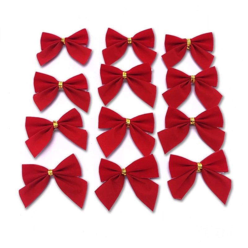 Christmas Elegant Bow Knot Hair Accessory Flocking Party Festival Decoration|Hair Accessories