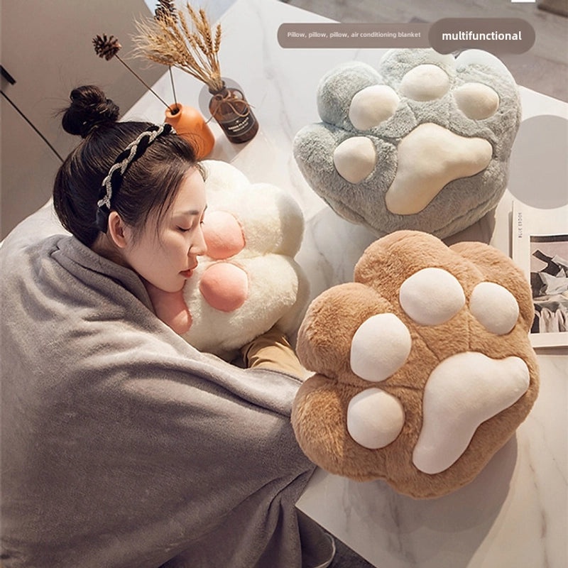 Cat Claw Car Pillow Quilt Multifunctional Office Nap Cushion Air Conditioning Blanket 3-in-1 Travel and Rest Pillow|Office & Travel Pillows