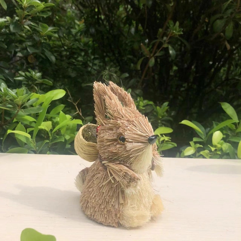 Mini 25cm Woven Rabbit Easter Decor Cute Display Gift Small Prizes Birthday Present|Home Decor & Gifts