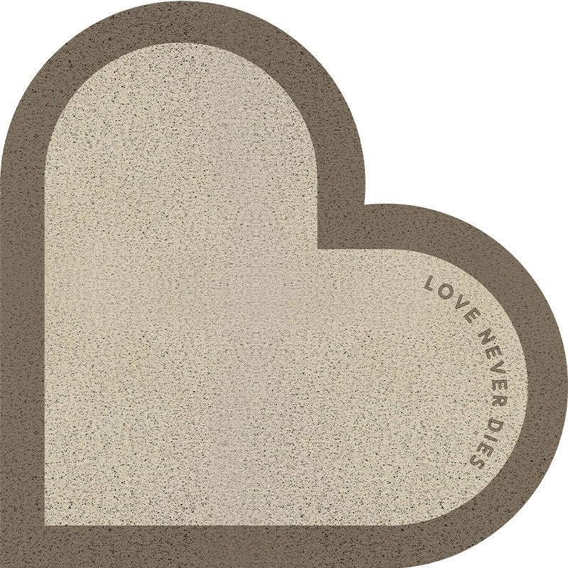 Elegant Heart-Shaped PVC Bath Mat for Casual Bathroom Decor|Home & Bath Accessories