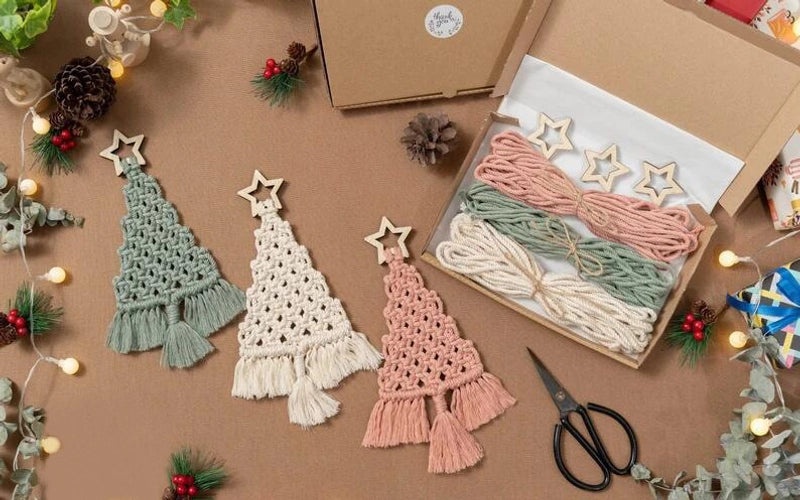 DIY Christmas Tree Kit Cotton Rope Woven Handmade Craft Material Package In Stock|Handmade Crafts & DIY Kits