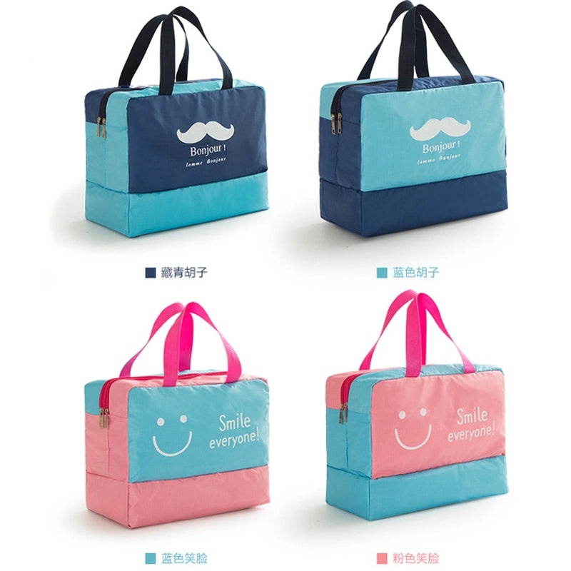 Waterproof Storage Bag with Dry and Wet Separation, Contrast Color Printing | Storage & Organization