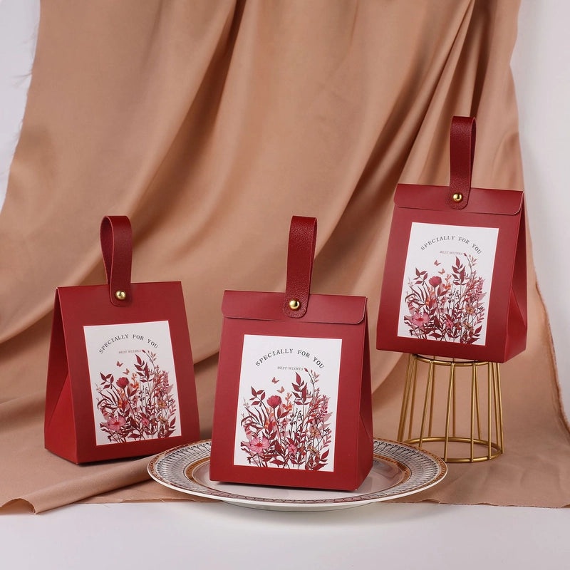 Floral Paper Gift Bags for Wedding Party Engagement Favors|Wedding Supplies