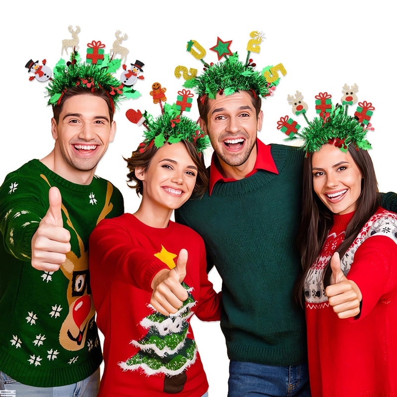 Christmas Cute IG Style Snowman & Elk Felt Hair Band Party Accessories|Holiday Hair Accessories