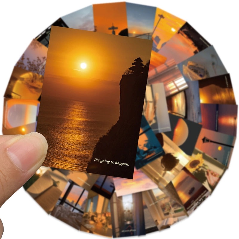 Modern Pastoral Sun Landscape Wall Art Set PVC Material|Home Decor & Wall Art