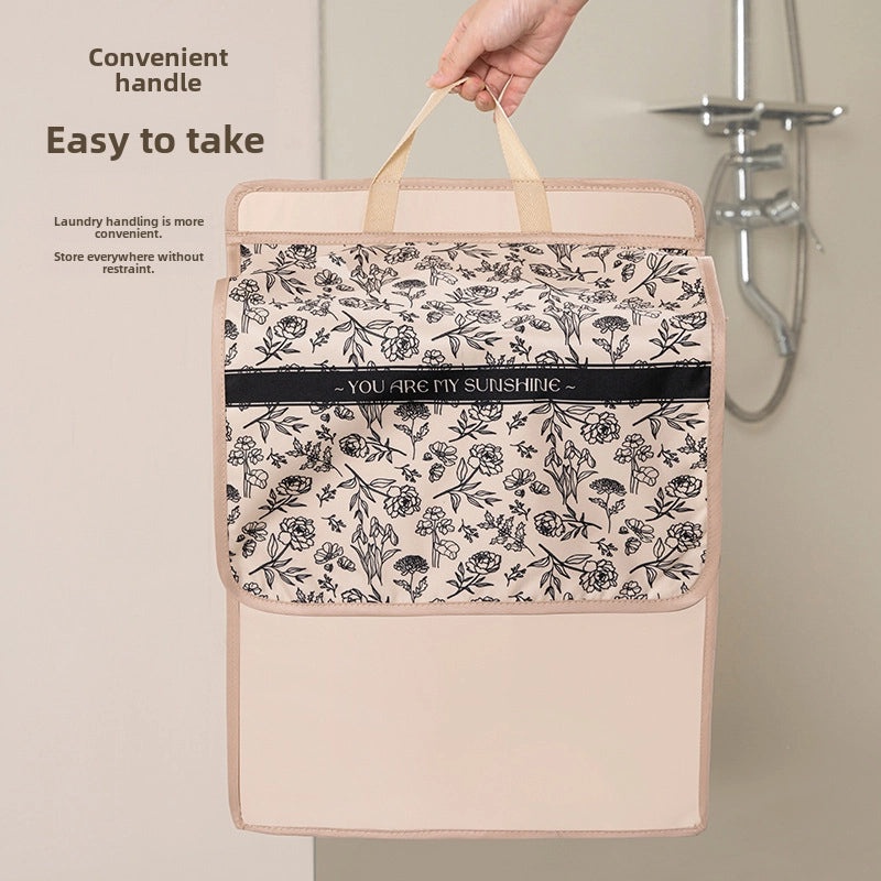 Foldable Wall-mounted Laundry Basket Breathable Dirty Clothes Storage for Bathroom Light Luxury Design|Home Storage & Organization