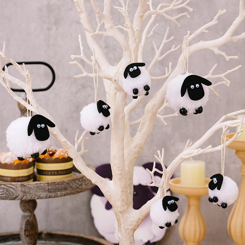 Haobei Black and White Lamb Pendant Eid Al-Adha Hanging Decoration | Home Decor