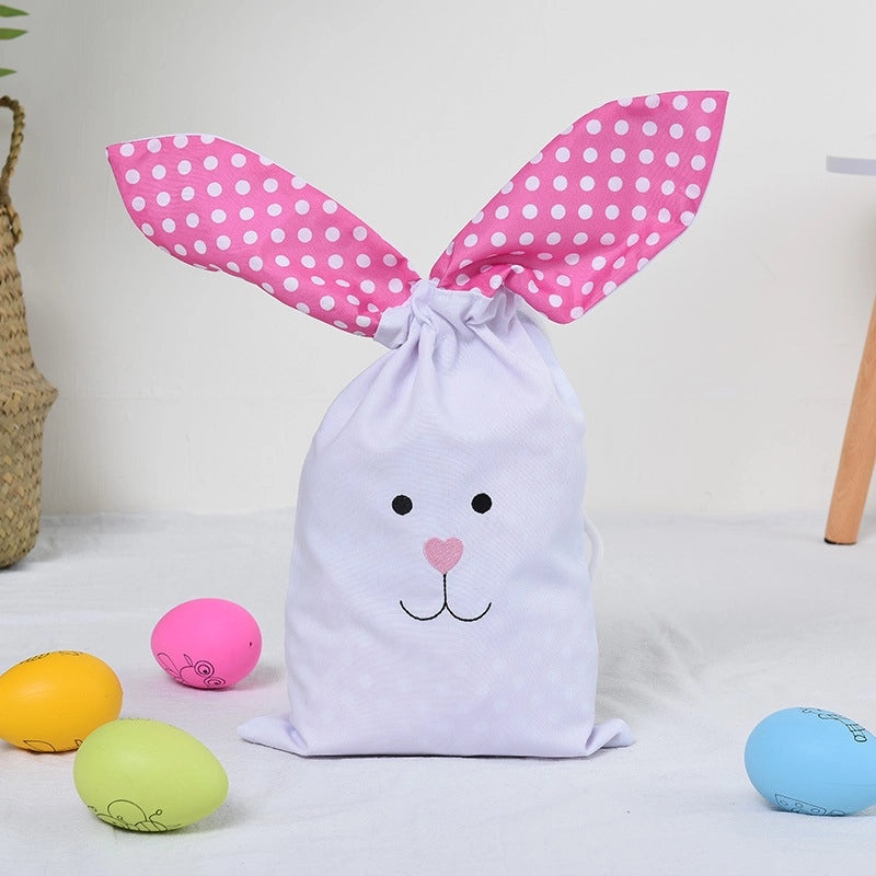 Easter DIY Canvas Bag with Rabbit Ears Decorative Gift Basket for Office and Cultural Events|Home & Garden > Seasonal Decor > Easter Decorations