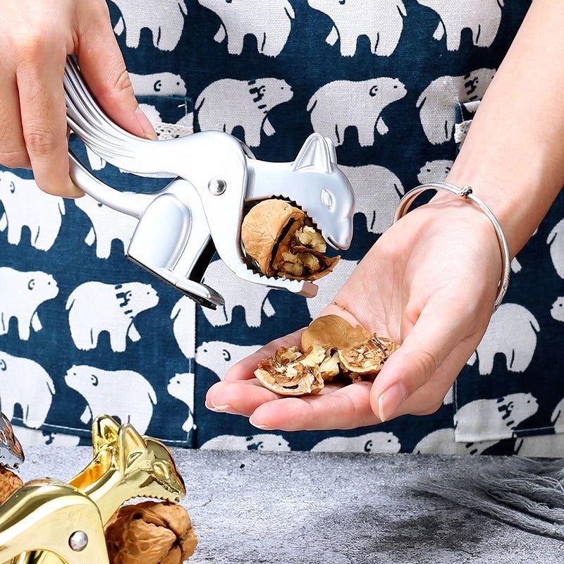 Squirrel Walnut Cracker Multifunctional Zinc Alloy Nut Shell Opener Pliers Nut Clip | Kitchen Tools & Gadgets