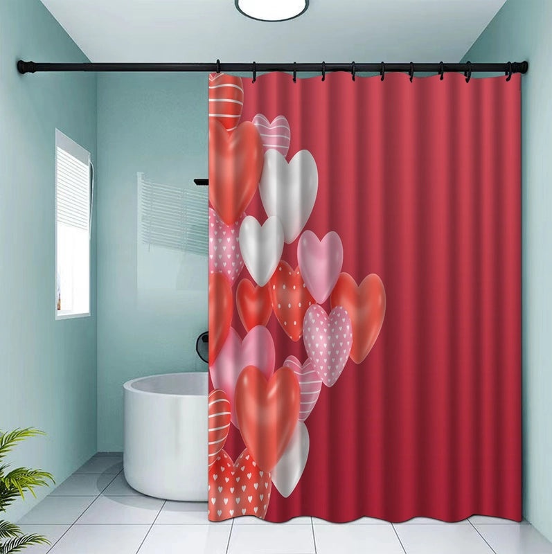 Sweet Heart Shape Polyester Door Curtain for Bathroom|Home Decor Curtains