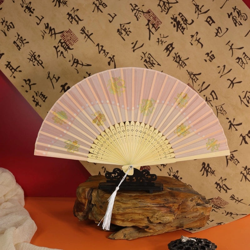 Chinoiserie Raw Silk Solid Color Fans for Heating & Decoration|Home & Living Fans & Cooling Accessories