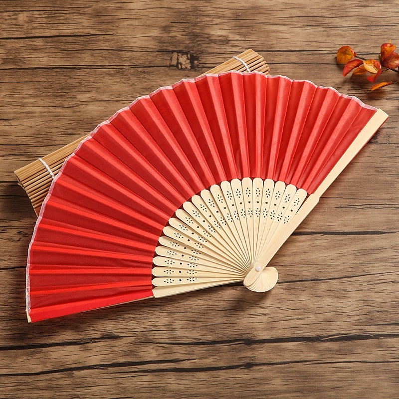 7-inch White Silk Folding Fan with Plain Surface for Wedding DIY Printing Advertising|Home Decor & Crafts