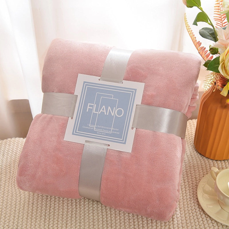 Cozy Solid Color Polyester Throw Blanket for Couch and Sofa | Home Decor & Textiles