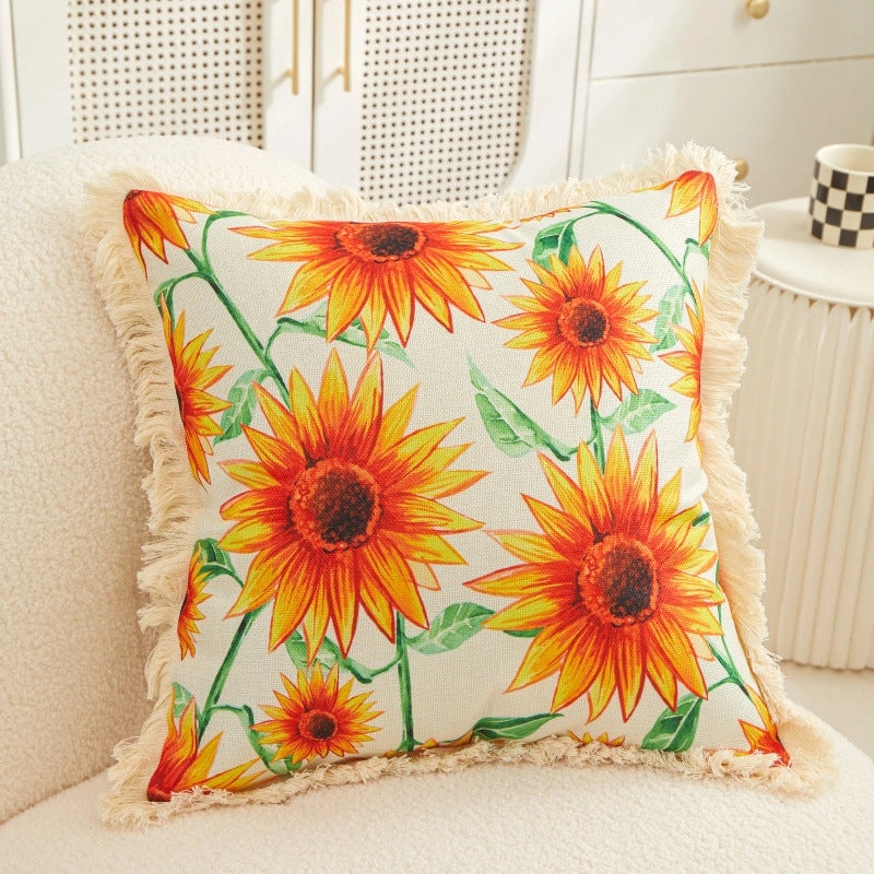 Minimalist Sunflower Throw Pillow with PP Cotton Filling for Casual Elegant Home Decor|Home Decor Pillows