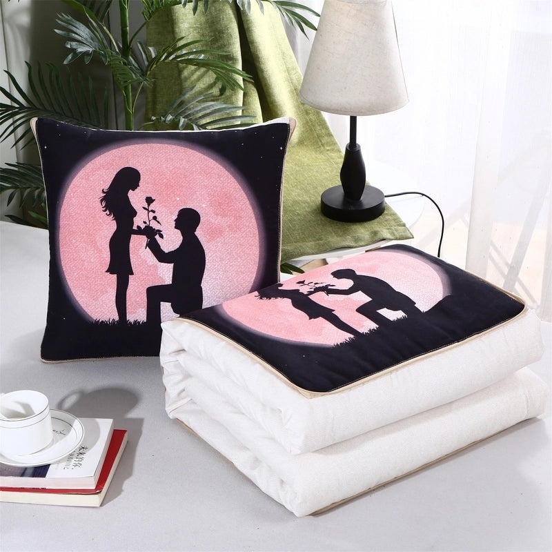 Custom Logo Pillow Quilt Dual-use Car Cushion & Sleeping Blanket Four-season Thin Blanket Gift Printing|汽车配件