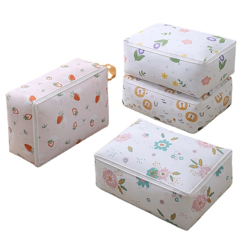Modern Minimalist PEVA Zipper Quilt Storage Bag Cube Dustproof Household Clothes Organizer|Home Storage Organizers