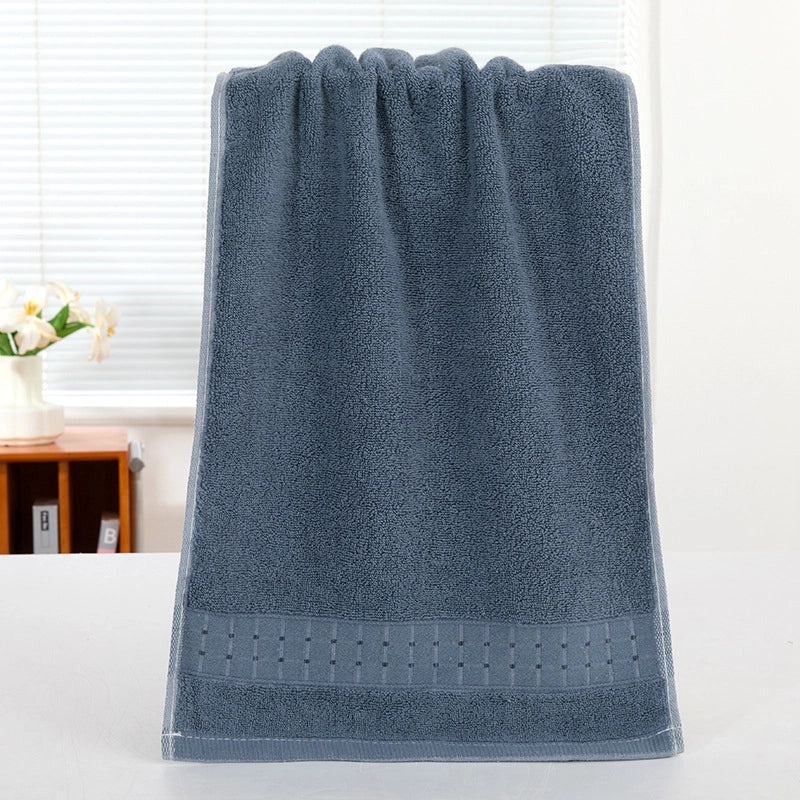Pure Cotton Thickened Adult Face Towel with Watergrain Texture and Embroidered Logo|Home & Living Towels