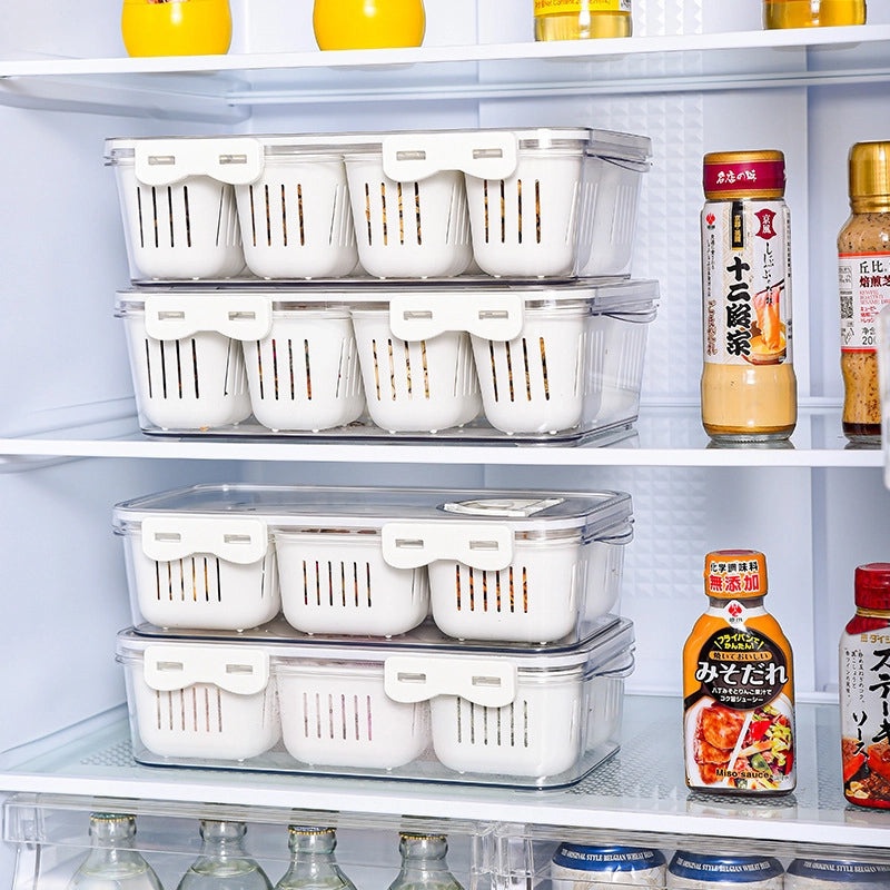 Multi-functional Transparent Seasoning Storage Box for Kitchen & Refrigerator | Kitchen Storage & Organization