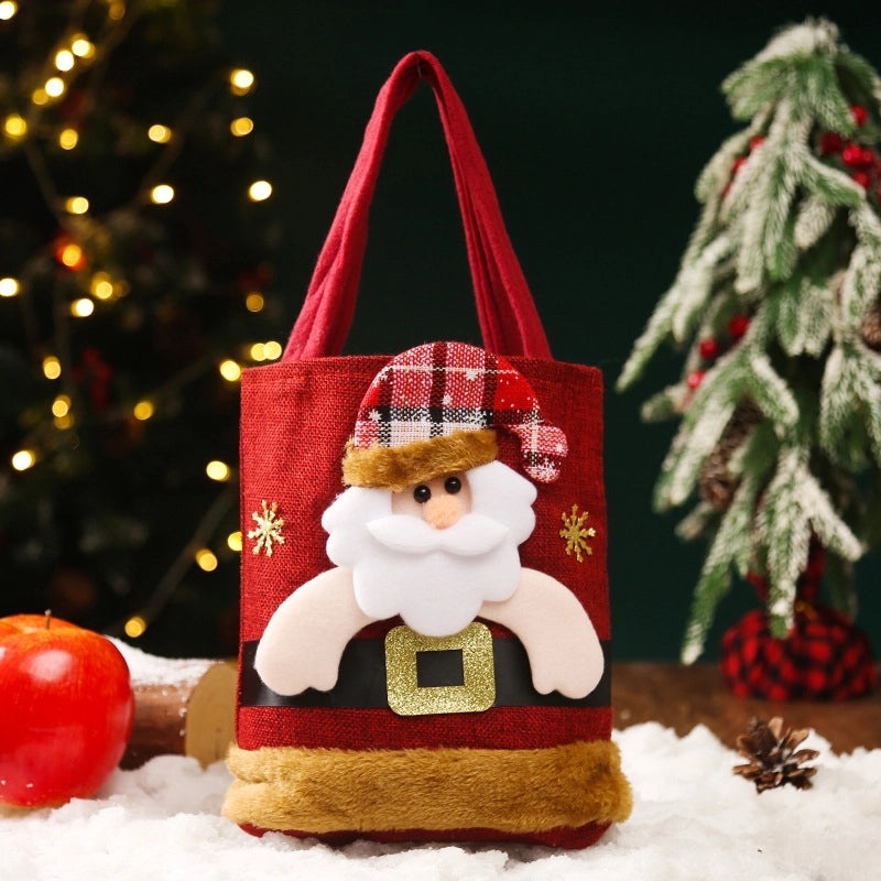Christmas Festival Gift Bags Cute Santa Claus Elk Christmas Tree Party Streetwear|Holiday Accessories