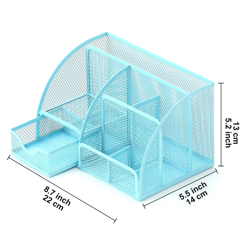 Creative Metal Pen Holder Hollow Desktop Organizer Stationery Storage Box | Office Supplies