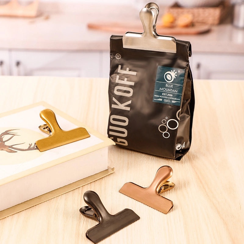 Stainless Steel T-type Sealing Clip for Snack Bags | Kitchen Storage Accessories