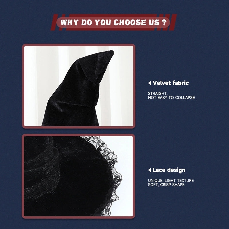 Halloween Gothic Solid Color Party Hat|Hats & Headwear