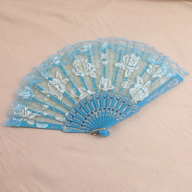 Transparent Lace Folding Fan for Dance and Home Decor | Home & Living Accessories