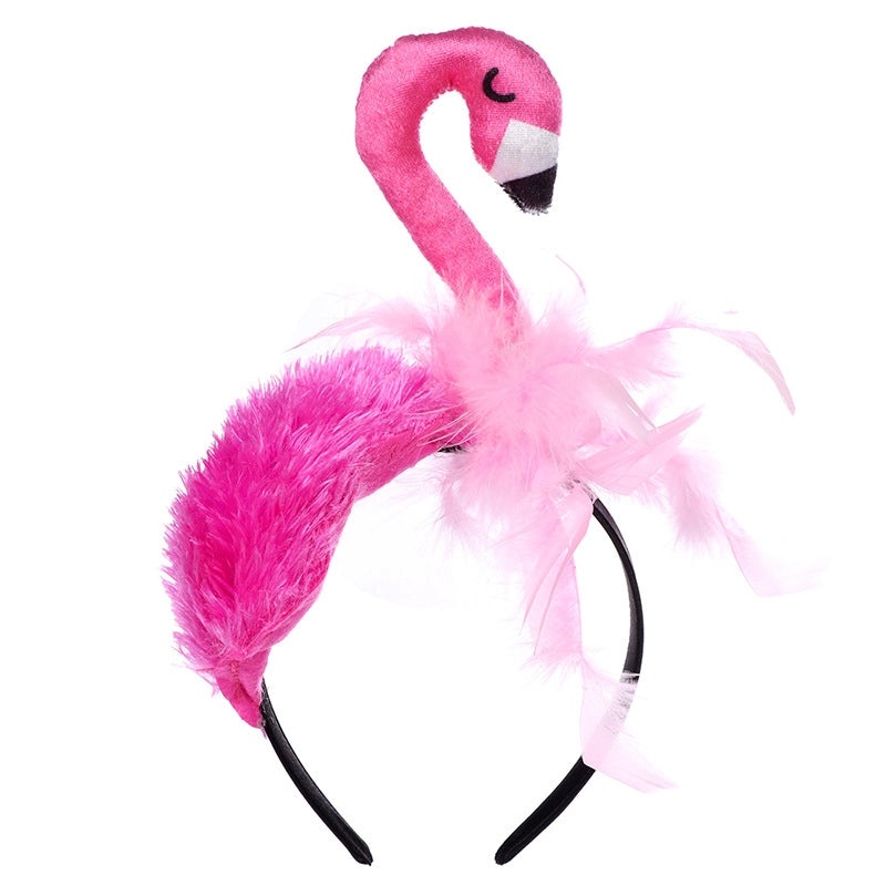 Halloween Flamingo Velvet Headband Dense Design | Hair Accessories