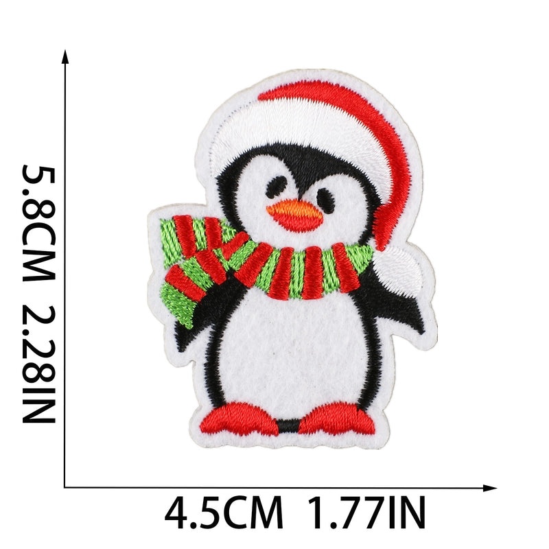 Christmas Cartoon Santa Claus Snowflake Embroidered Patch for Clothing Accessories|Clothing Accessories