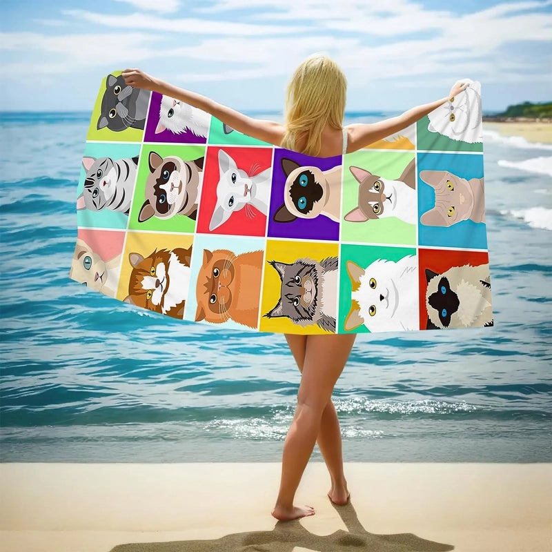 Elegant Floral Butterfly Beach Towel with Superfine Fiber for Casual Bathing|Beach Towels and Accessories