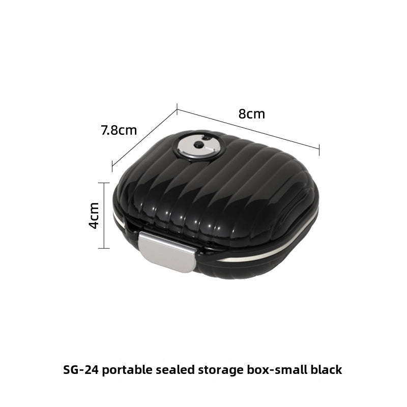 Compact 7-Day Portable Pill Organizer with Colorful Multi-Compartment Jewelry Storage Box | Health & Personal Care Pill Boxes