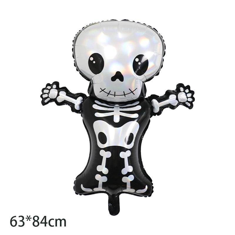 Halloween Hip-Hop Ghost Pattern Aluminum Foil Balloons for Party Festival Decoration|Party Supplies Balloons