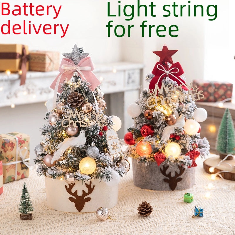 45cm Small Flocking Christmas Tree Set DIY Holiday Decoration Ornaments for Home | Christmas Decorations