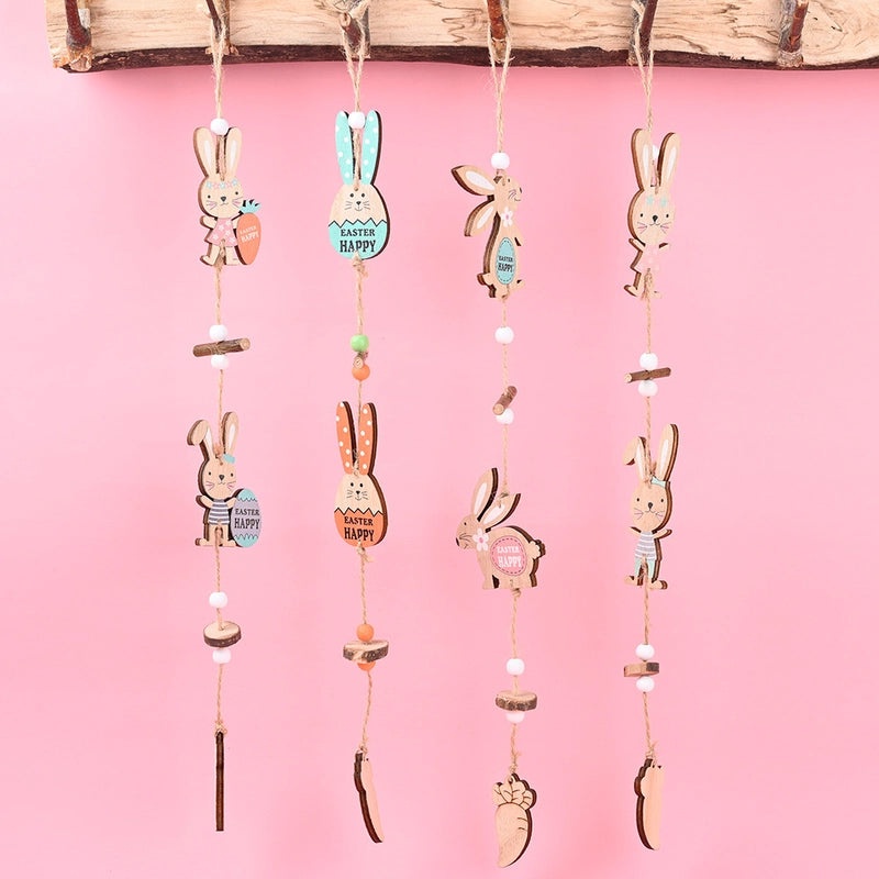 Double Rabbit Wooden Egg Necklace Pendant | Accessories & Jewelry