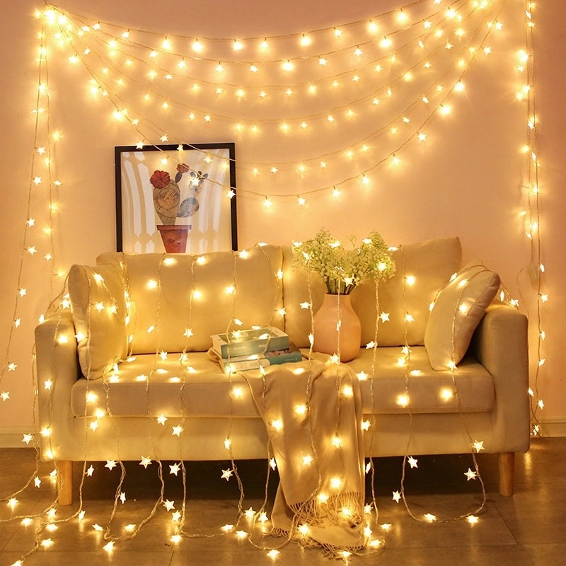 Romantic Star-Shaped Plastic String Lights for Indoor Party and Festival Decoration|Home Decor & Lighting