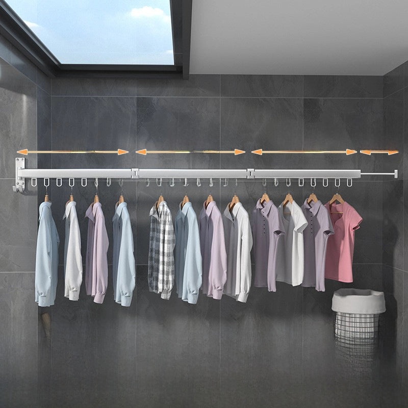 Invisible Telescopic Wall-Mounted Folding Drying Rack for Indoor Clothes and Quilts|Home & Living/Storage & Organization