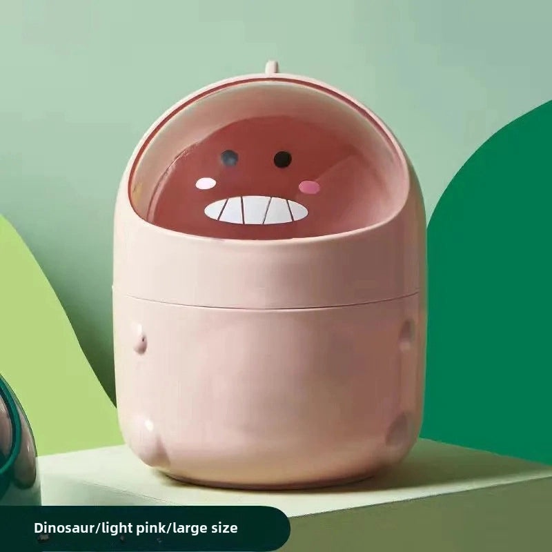 Cute Mini Desktop Trash Can with Lid for Office Table Home Living Room Coffee Table | Home & Office Accessories