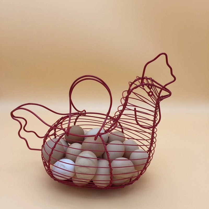 Wrought Iron Multi-Purpose Fruit & Egg Basket | Kitchen Storage & Decorative Baskets