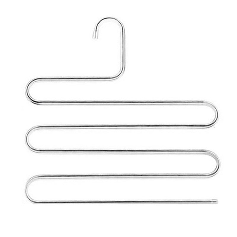 Multi-layer Stainless Steel S-shaped Pants Rack | Home Storage & Organization