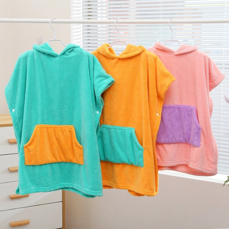 Kids Hooded Dinosaur Bath Towel Soft Absorbent Baby Bathrobe Cute Wearable Cape|Baby & Kids Bath Accessories