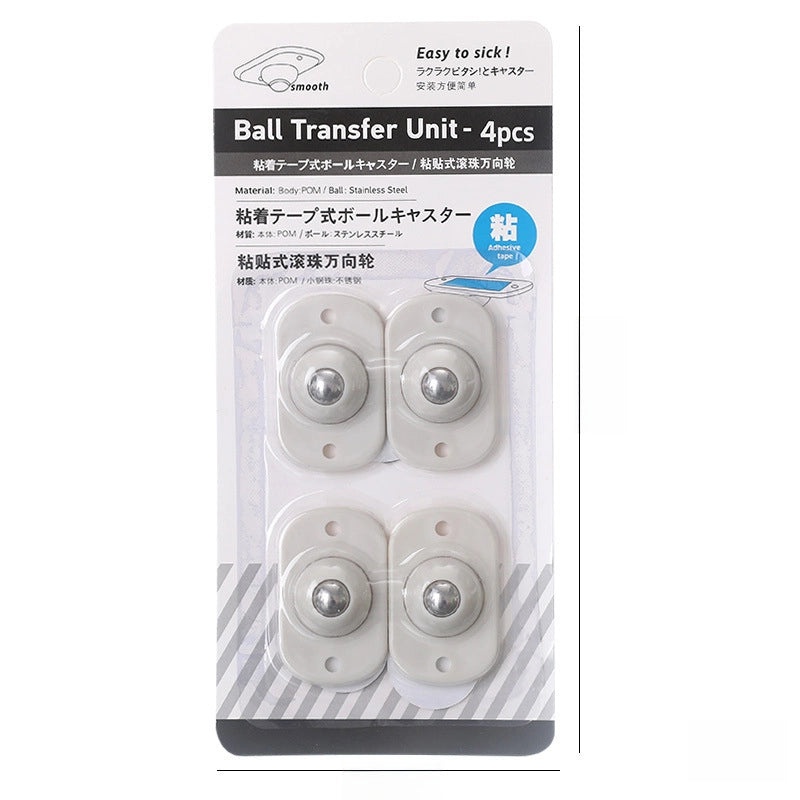 Universal Pulley Compatible with 4 Devices Rack Roller Trash Can Wheel Bed Storage Box Wheel|Home Improvement Accessories