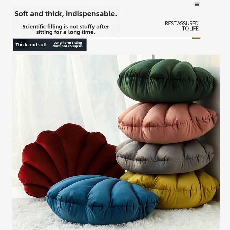 Dutch Velvet Shell Cushion Soft Luxury Solid Color Sofa Pillow Skin-friendly Waist Support|Home Decor Pillows