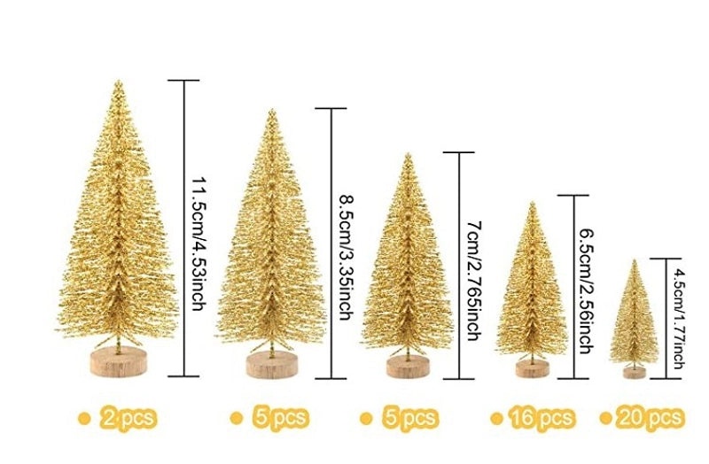 Mini Christmas Tree Gift Bags in Blue & Green | Christmas Decorations