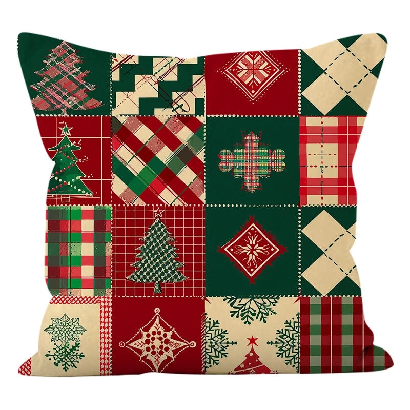 Nordic Christmas Pillow Covers Snowman Snowflake Tree Linen Polyester Sofa Decor|Home Decor