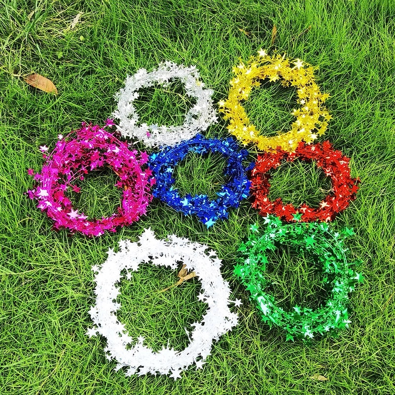 Christmas Rattan Star Wire Ribbon 5m Long Festive DIY Jewelry Craft Supplies|Holiday Decorations