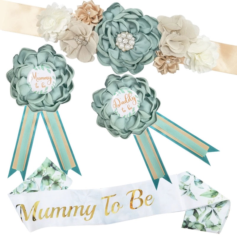 Mom To Be Flower Belt Baby Shower Corsage Badge Decorative Accessory | Baby Shower Accessories