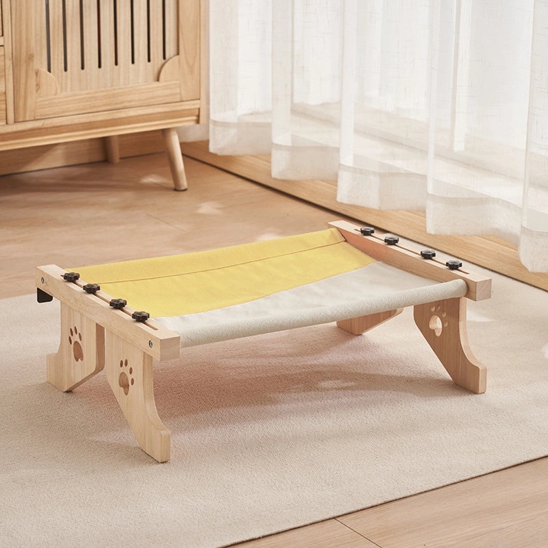 Cat Hanging Bed for Window Balcony Solid Wood Cat Nest Hammock Bedside Strong Load 40kg | Pet Supplies Cats Beds