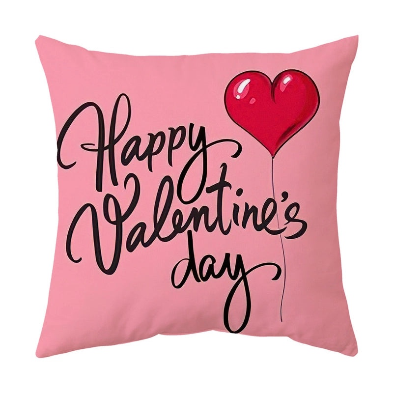 Valentine's Day Romantic Letter Landscape Plush Pillow Covers for Couch and Sofa Decor | Home Decor