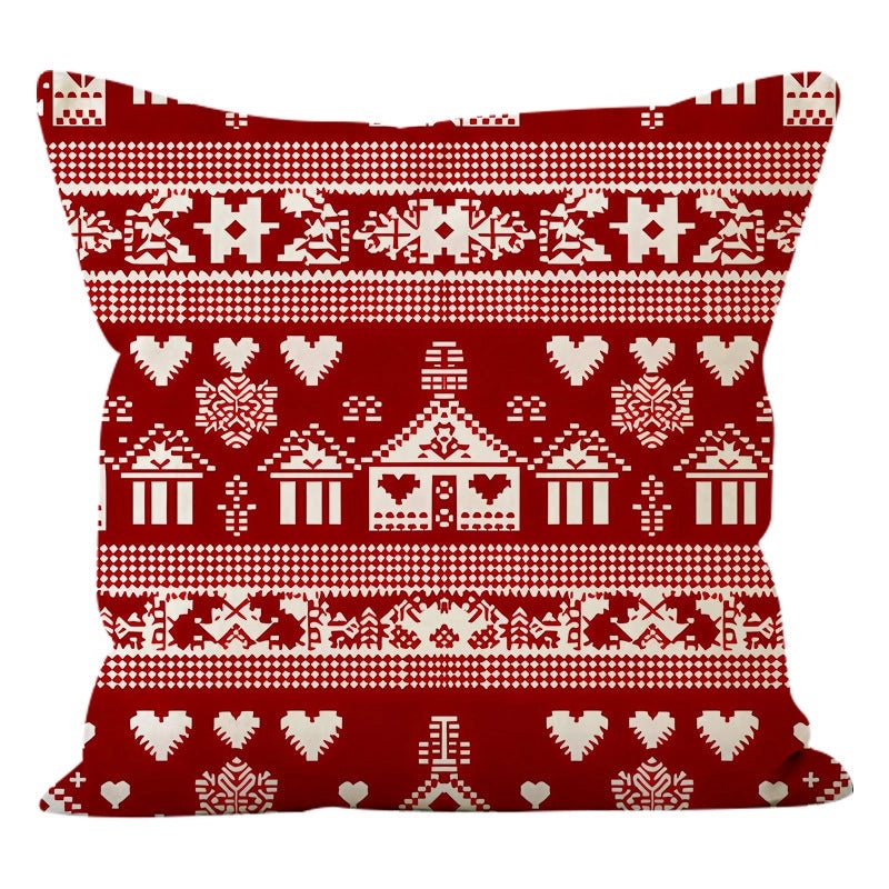 Nordic Christmas Tree Heart Linen Pillow Cover Cozy Sofa Cushion Case|Home Decor & Pillows